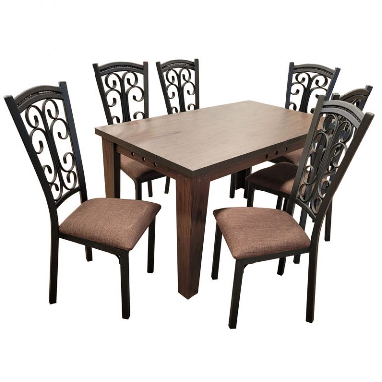 ANTECOMEDOR MOVVEL FRIDA 6 SILLAS → Muebleria Valdez